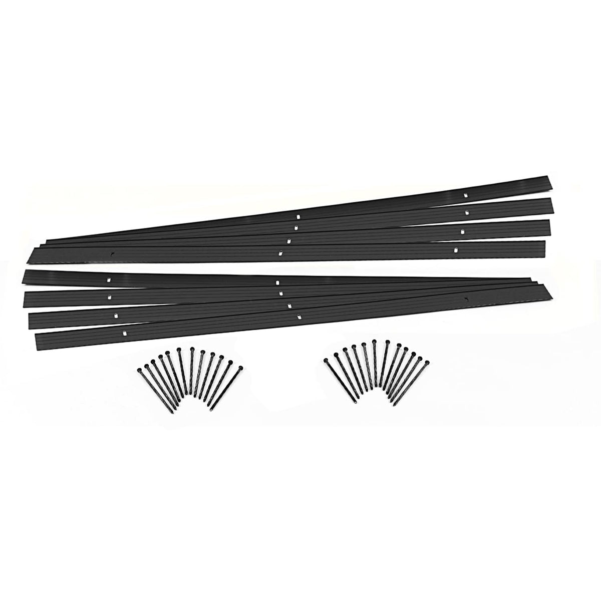EasyFlex front packaging showing 48 feet of black aluminum edging and benefits