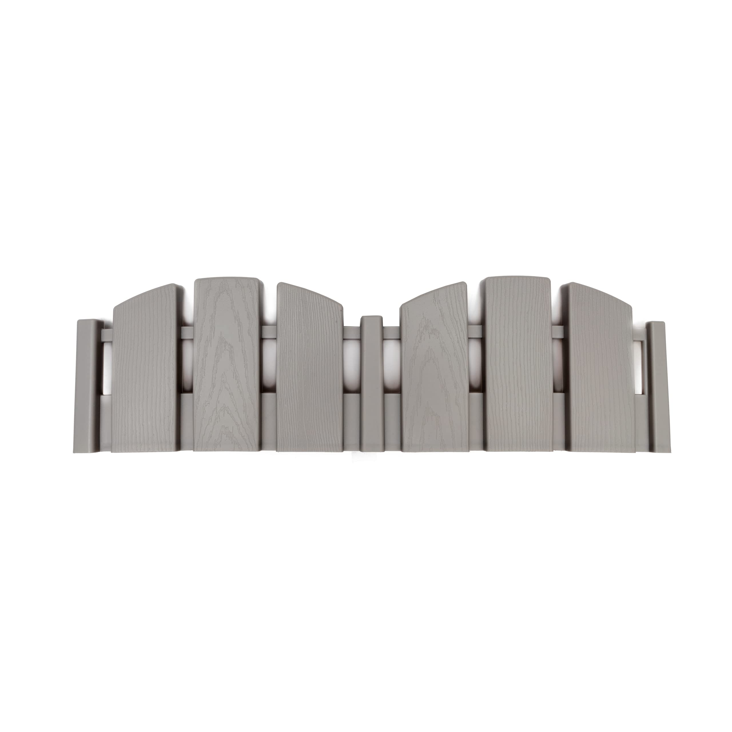 EasyFlex front view of gray Adirondack edging kit showing neat border and benefit durability