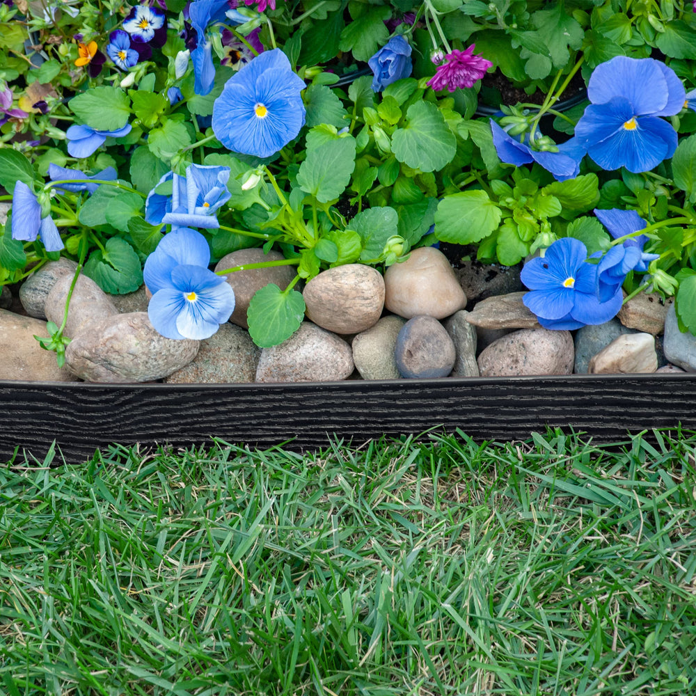 EasyFlex installed along garden edge showing clean separation benefit