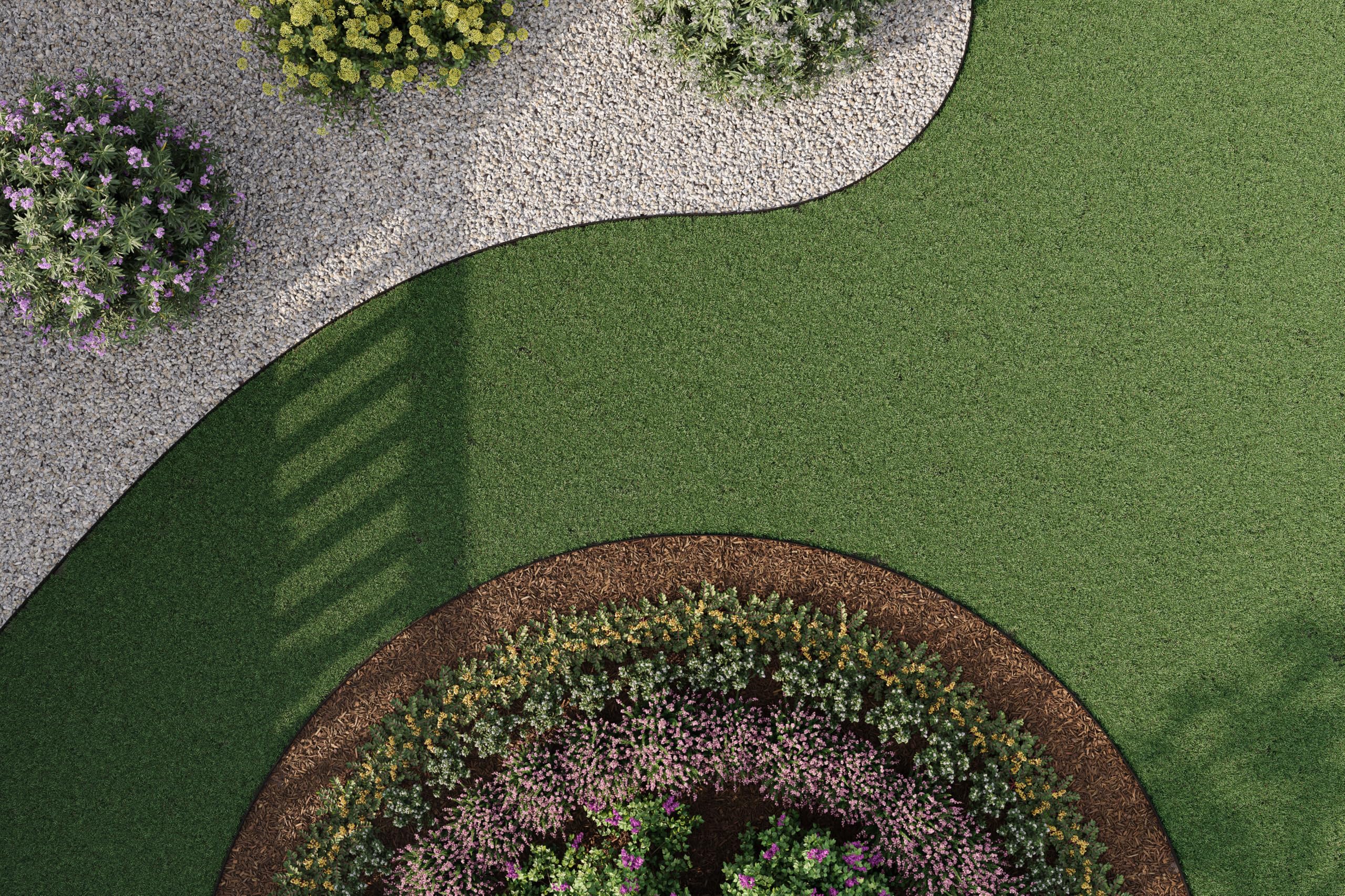 EasyFlex edging along a pathway showing professional finish and landscape impact