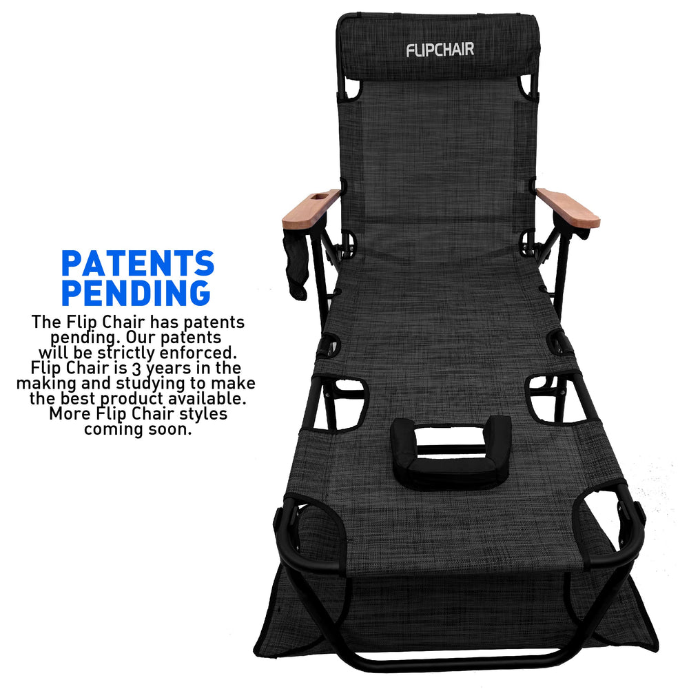 EasyGo Flip Chair four-leg metal frame view for stable full-body support