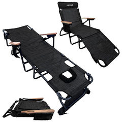 EasyGo Flip Chair front view showing reclining positions and comfort