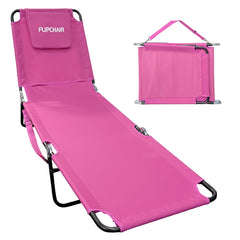 EASYGO PRODUCTS front view pink lounger showing full chair and portability