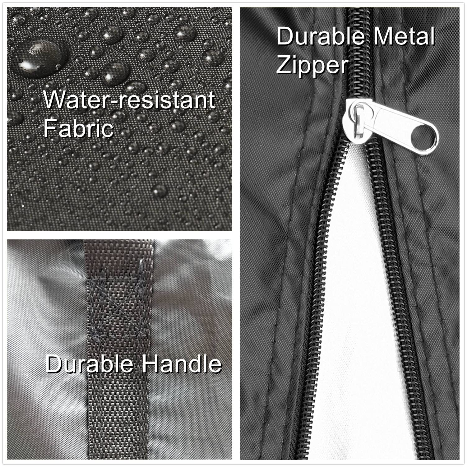 EASYMALL metal zipper and double-stitched seam for durable access