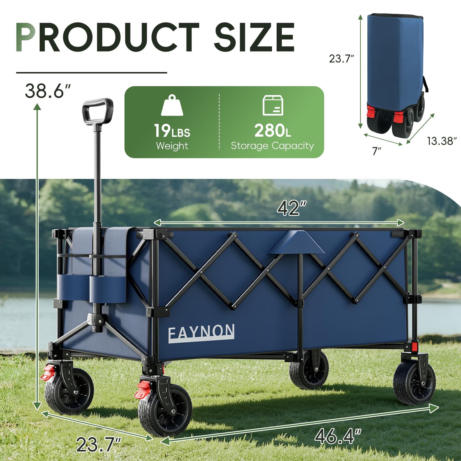 EAYNON expanded wagon filled with gear highlighting organization and space