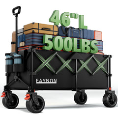 EAYNON front view of wagon showing load capacity and sturdy frame