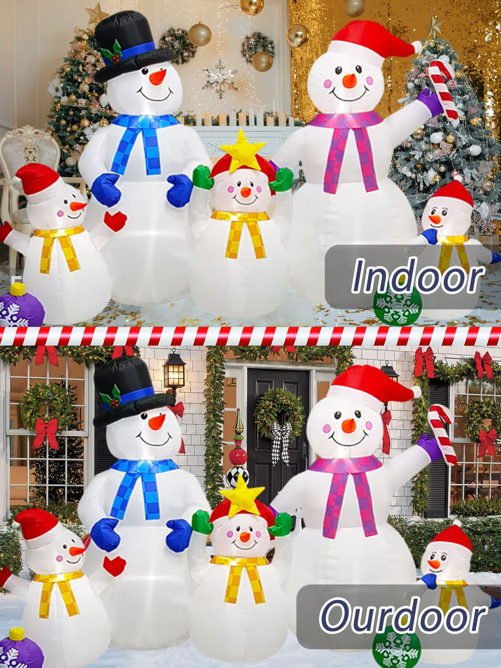 EBANKU inflatable lit at night with bright LEDs for strong curb appeal