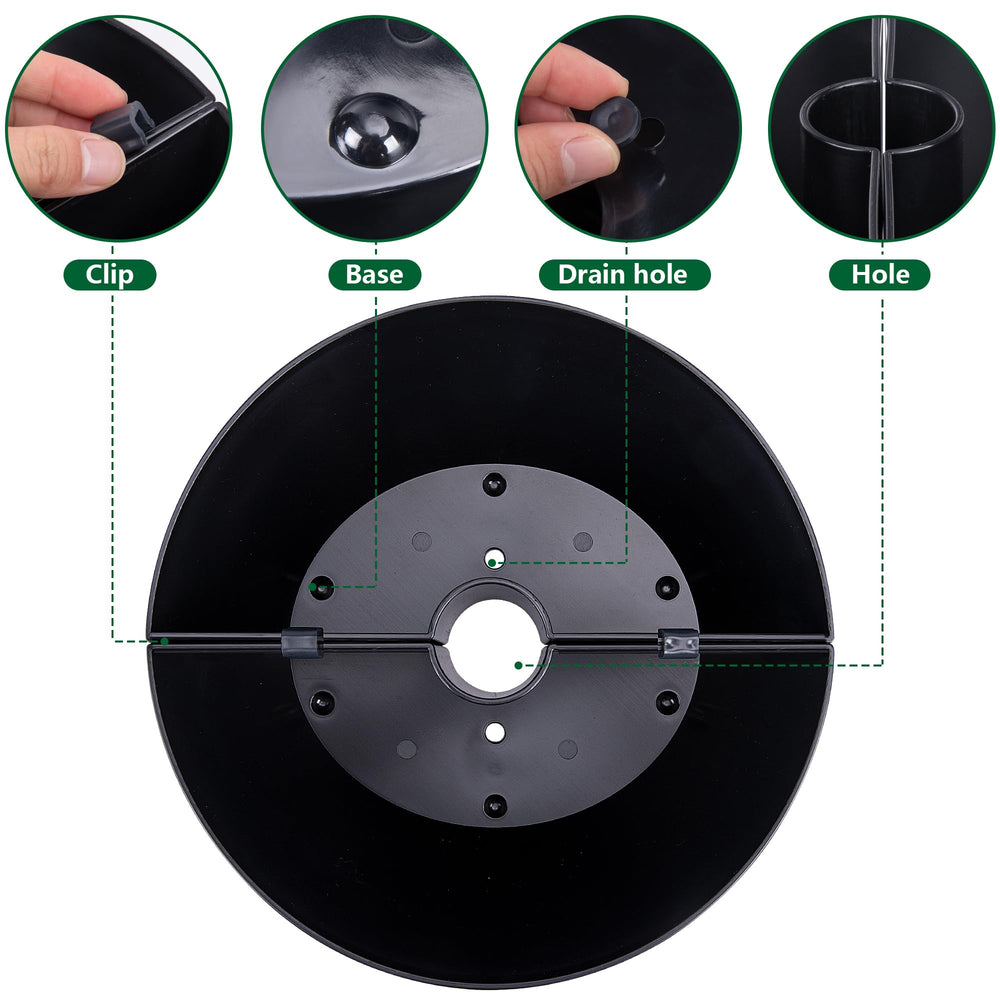 EBaokuup base view showing raised anti-scratch design, protects tabletop surfaces