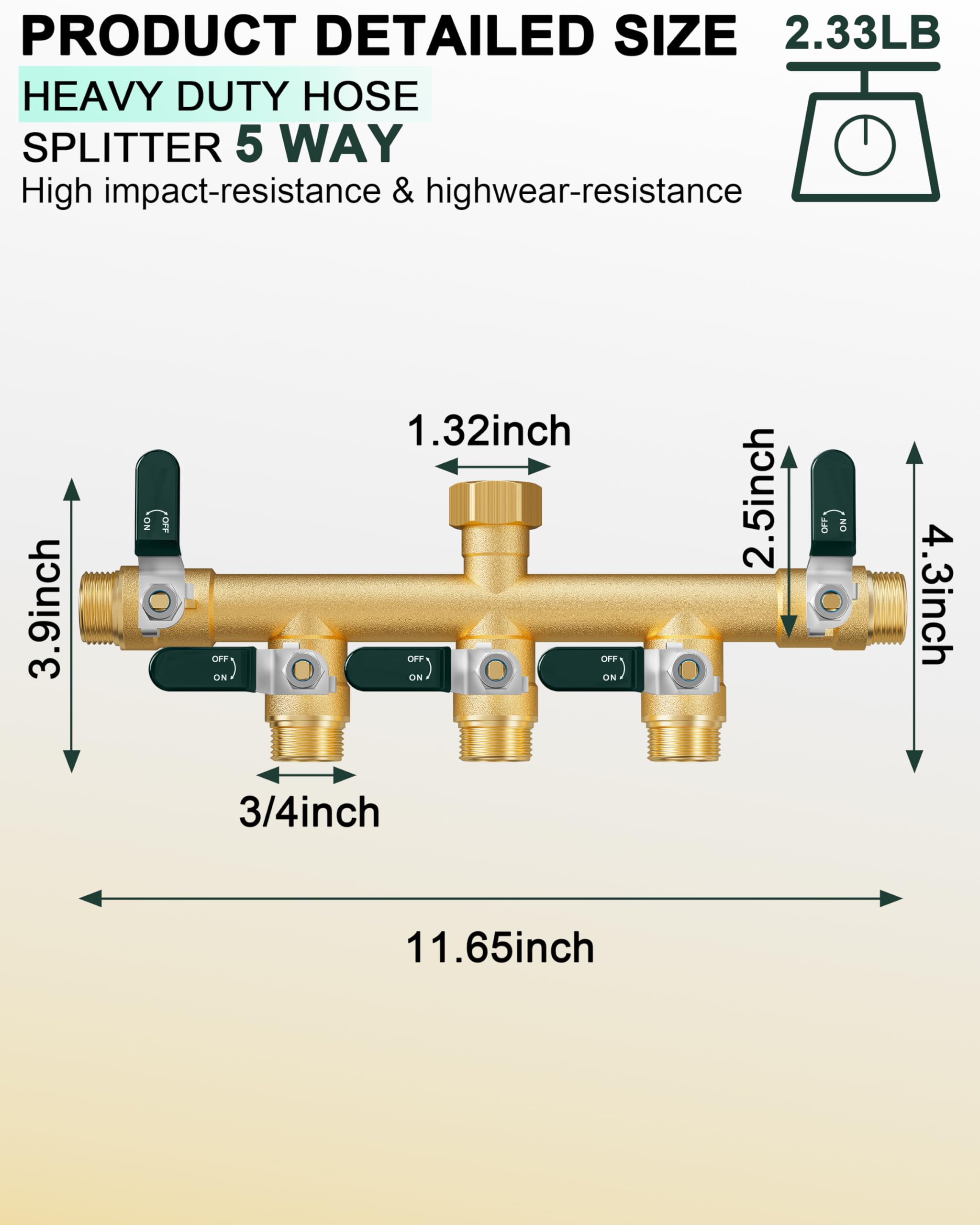EBH solid brass body close-up highlighting corrosion resistance and durable build