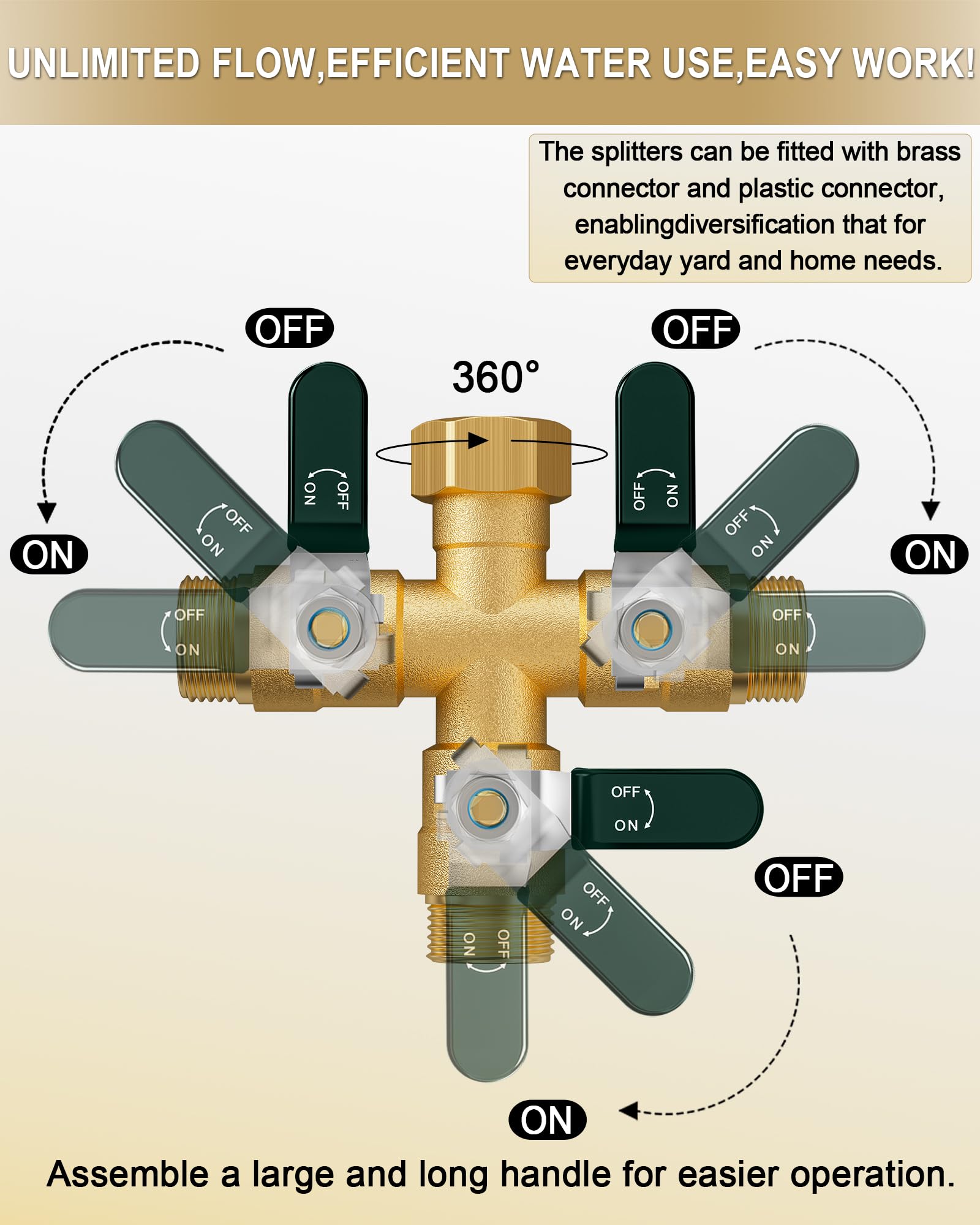 EBH side view displaying brass wall thickness and solid build for higher pressure tolerance