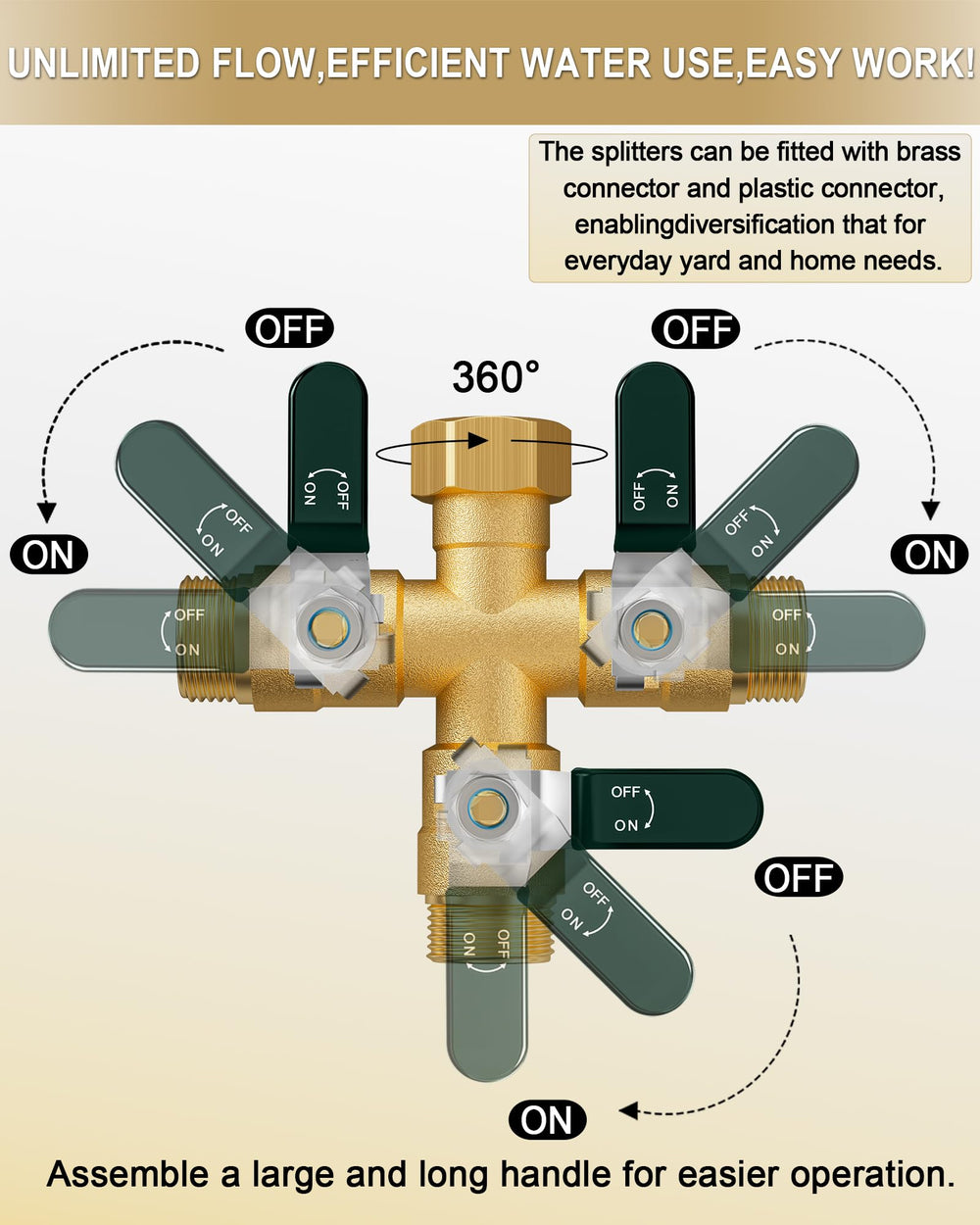 EBH side view displaying brass wall thickness and solid build for higher pressure tolerance
