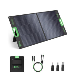 EBL front panel view showing foldable design and branding for portable charging