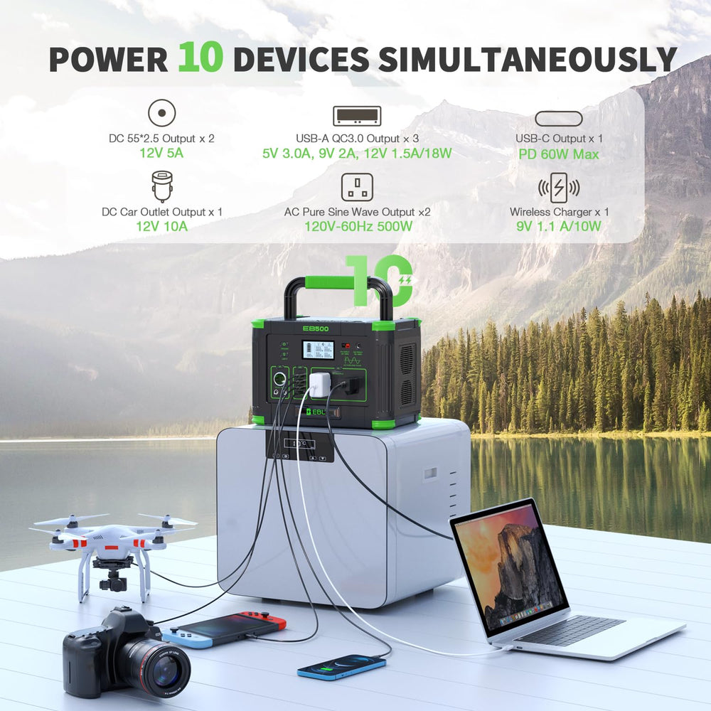 EBL wireless charging pad in use powering a smartphone wirelessly