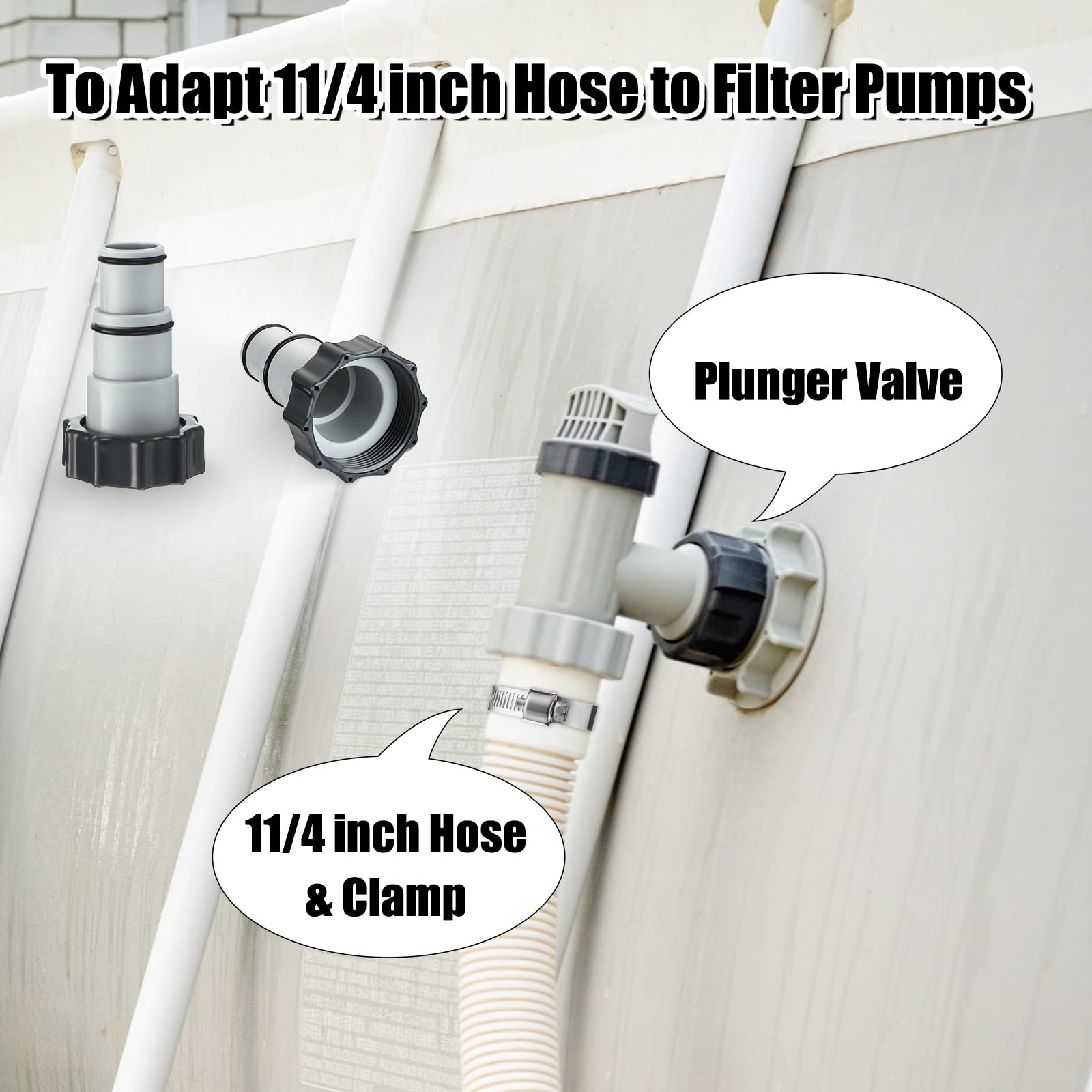 EBOOT hose attached to pool pump showing reliable connection benefits