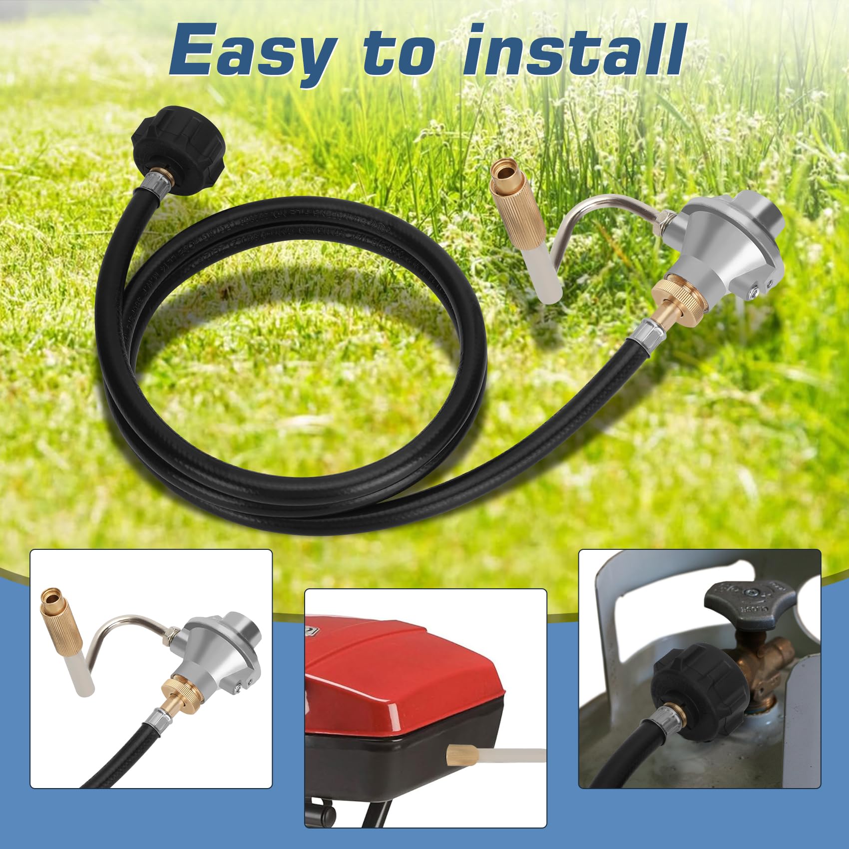 Ebusin regulator installed on a RoadTrip grill restoring steady flame control