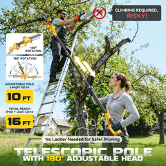 Ecarke detached handheld chainsaw mode for easy ground trimming