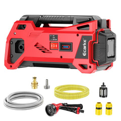 Ecarke pump front profile showing compact design and easy carry benefit