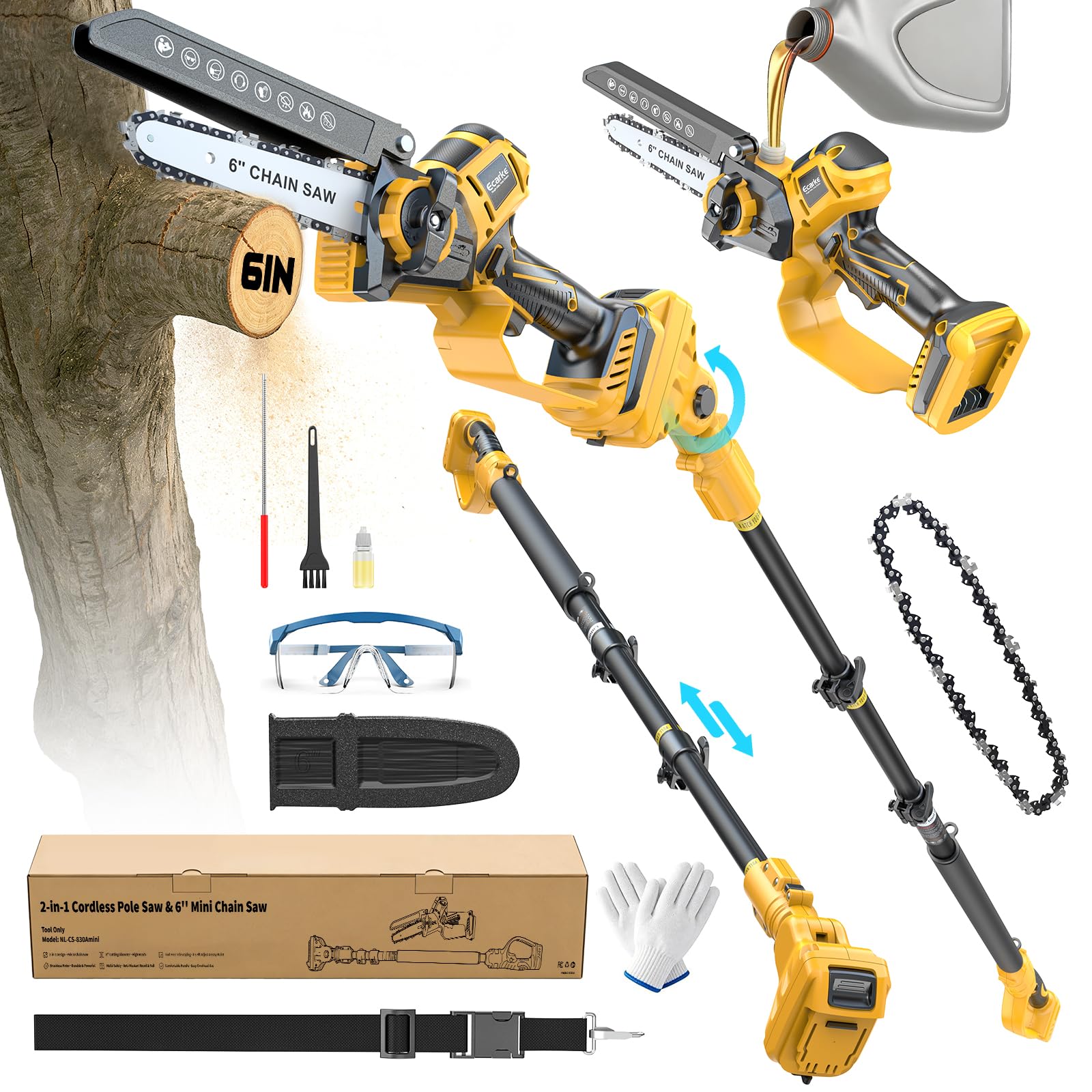 Ecarke front view of tool only showing compact design and portability