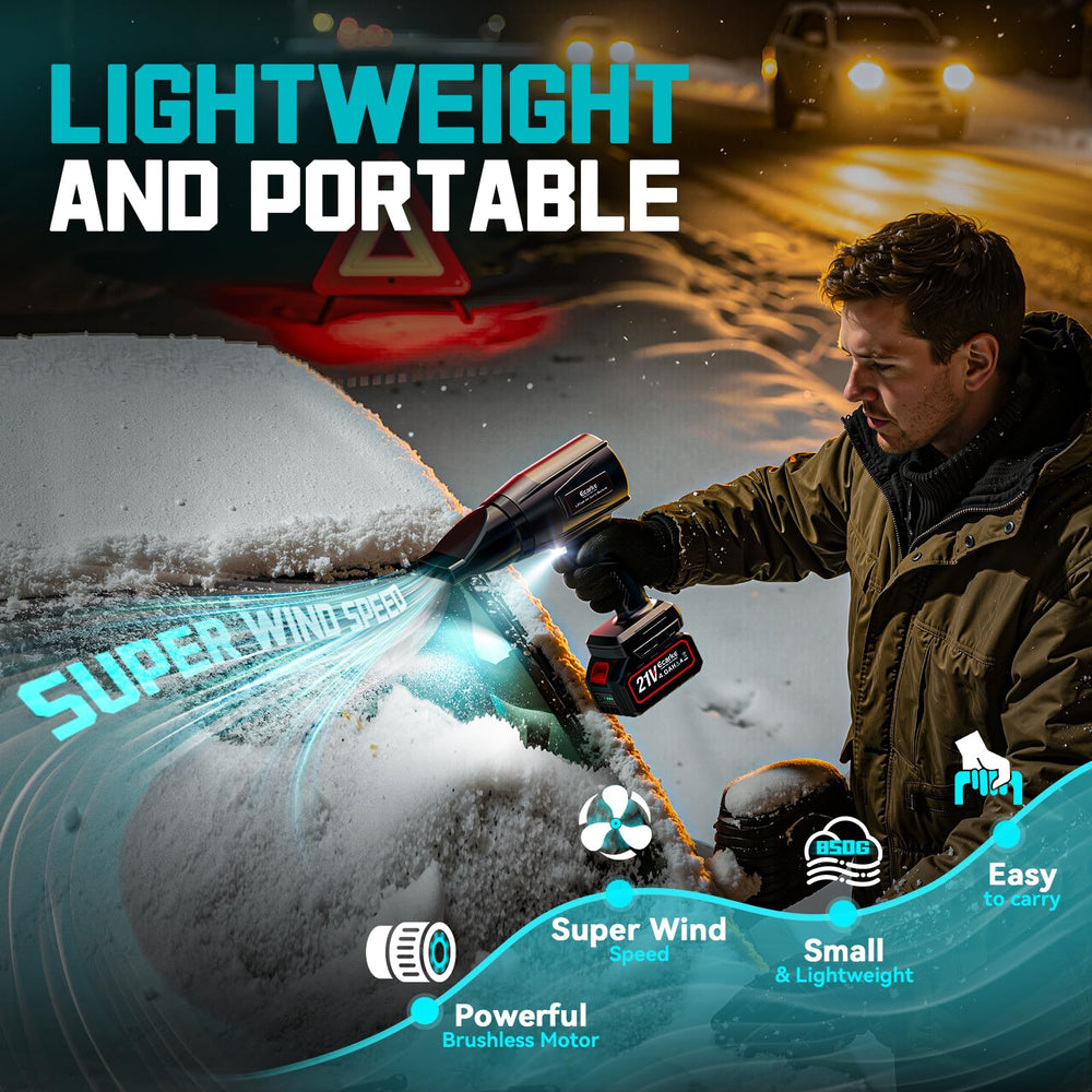 Ecarke built-in LED bulb illuminating dark crevice for improved visibility and cleanup