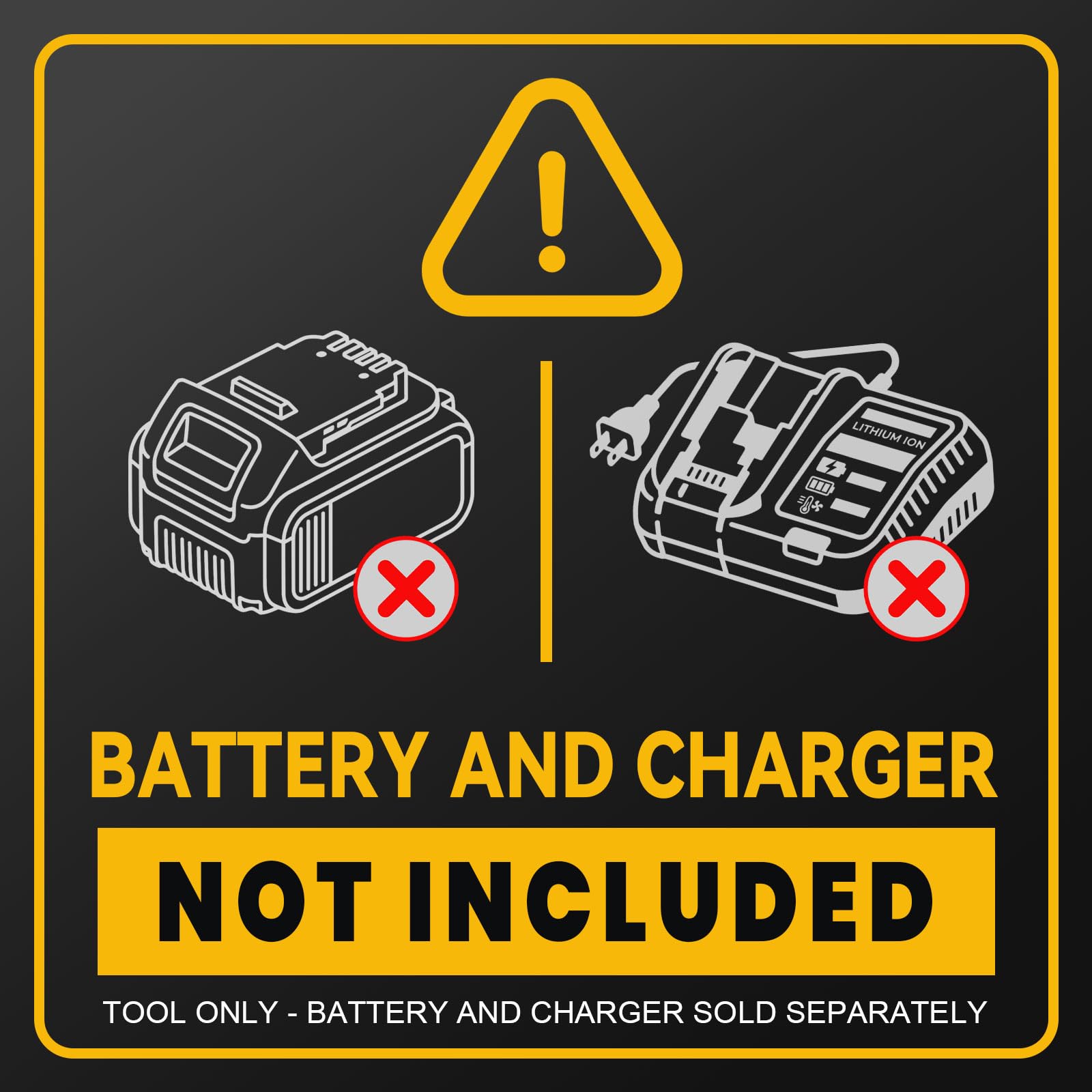 Ecarke label showing DeWalt 20V compatibility for battery reuse convenience