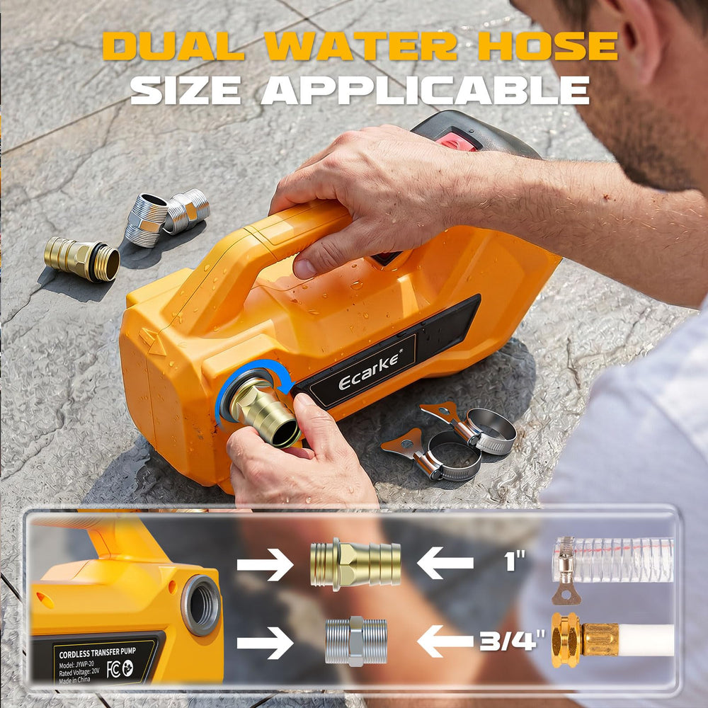 Ecarke pump DeWalt 20V battery mount illustrating cordless convenience benefit