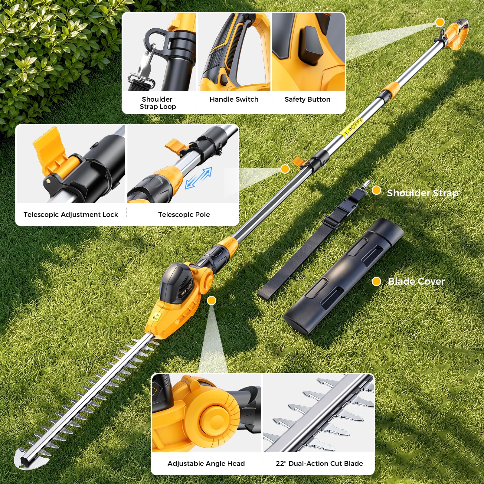 Ecarke dual safety triggers and controls close-up for secure operation