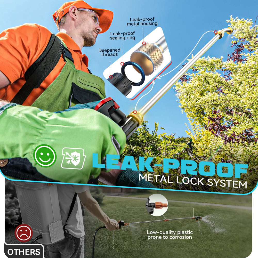 Ecarke sprayer in garden use demonstrating even coverage and easy handling benefit