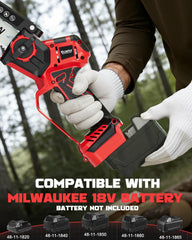 Ecarke with 6-inch bar attached ideal for precise pruning and tight-space work