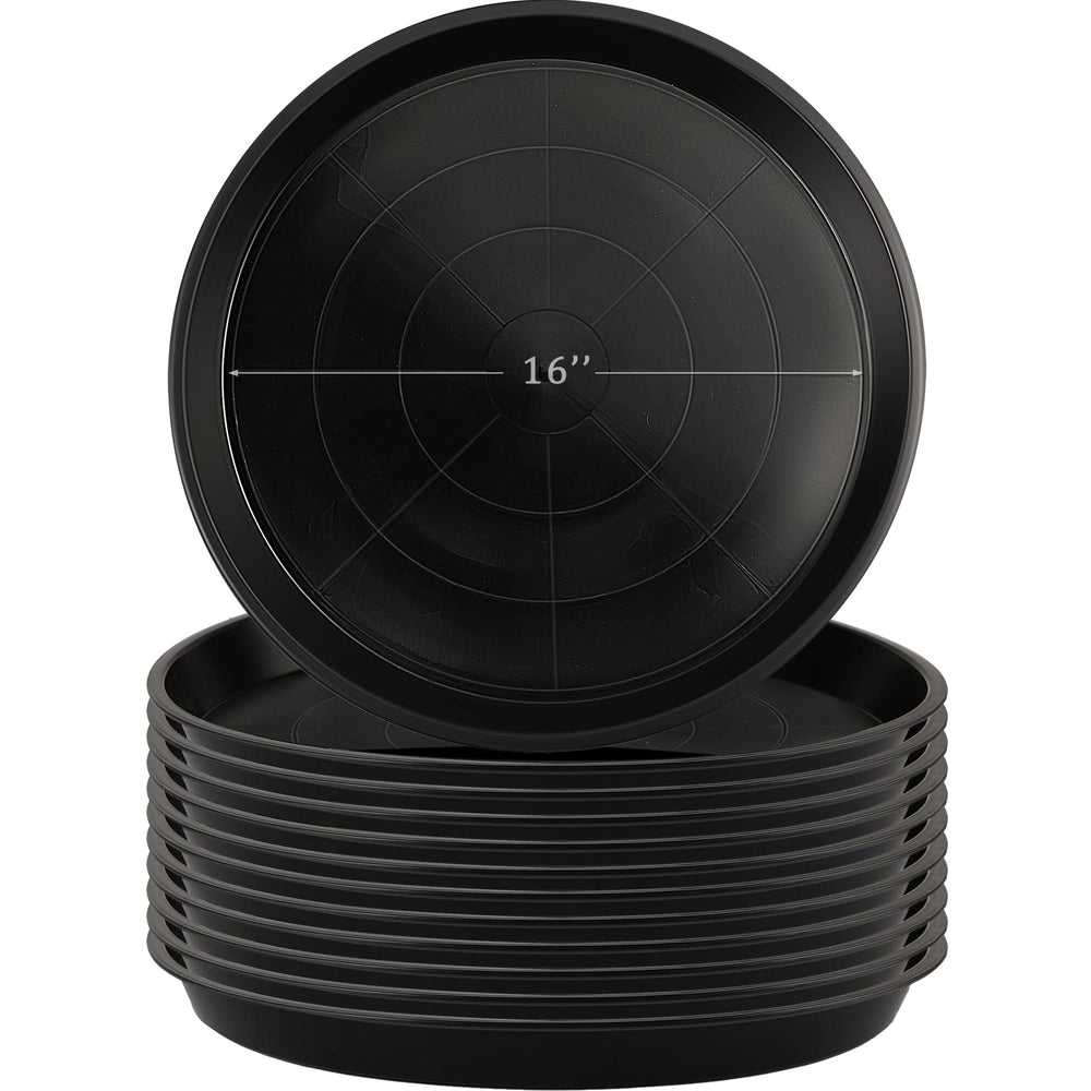 Eccliy front view of 12-pack 16 inch saucers protecting floors