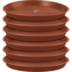 Eccliy front view of 18 inch saucers showing size and pack, protects floors