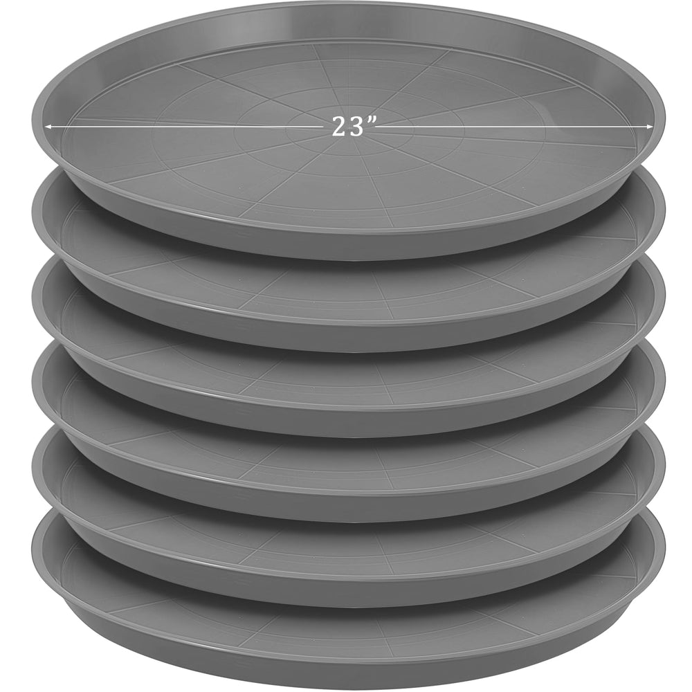 Eccliy front view of 23 inch saucer showing durable design and floor protection