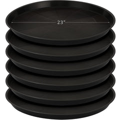 Eccliy front view of six 23 inch saucers showing capacity and pack benefit