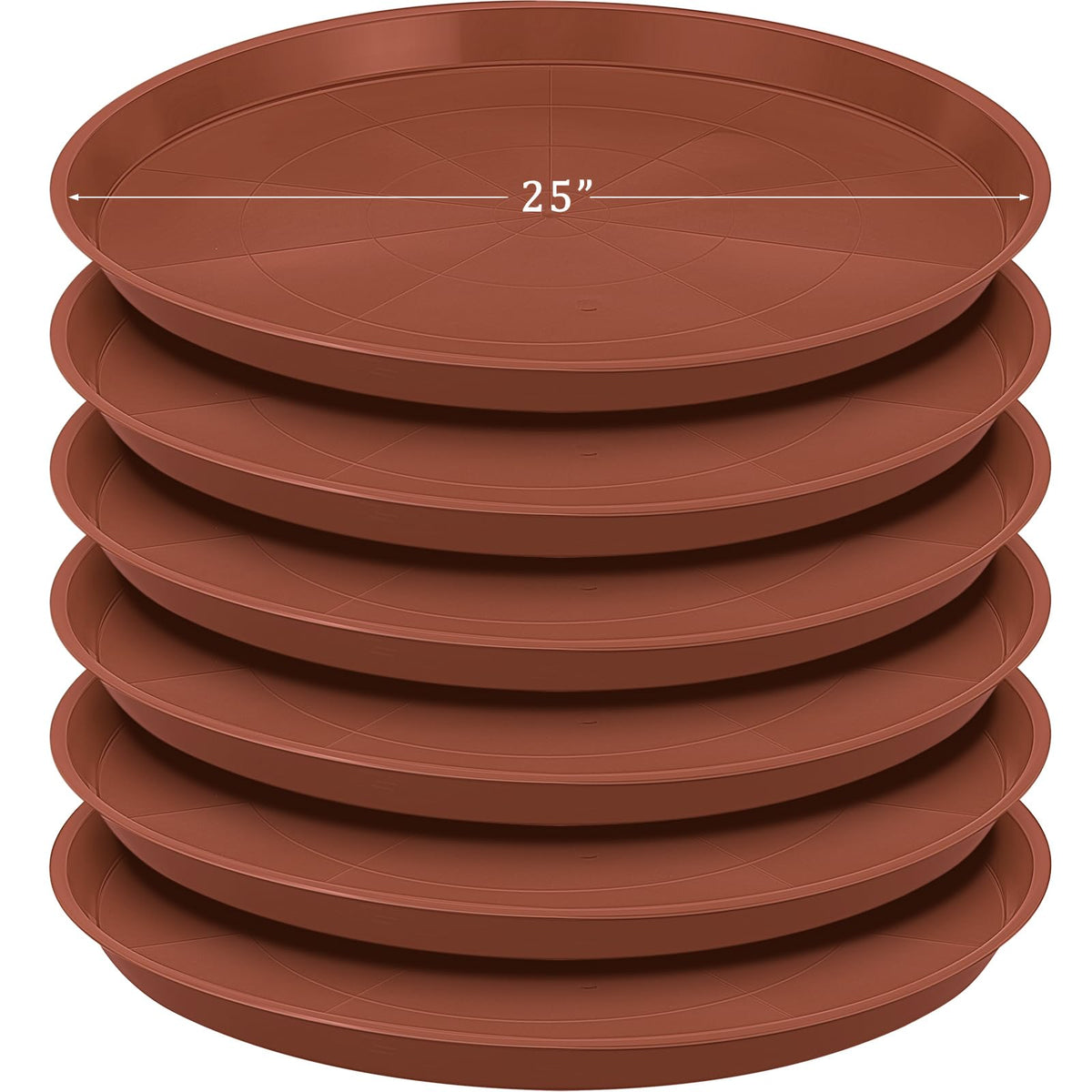 Eccliy front view of 23-inch saucer showing size and durable rim benefit