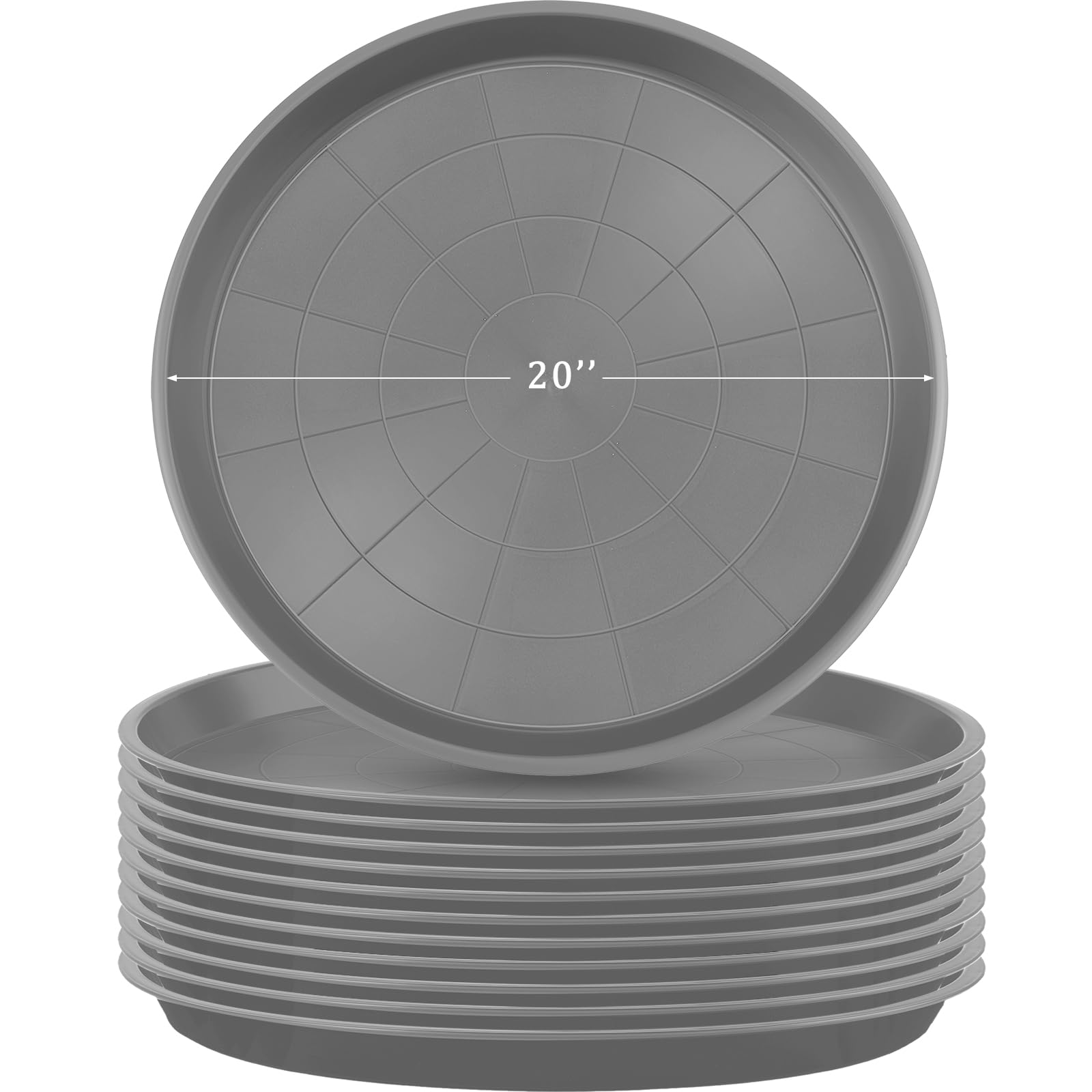 Eccliy front view 20-inch saucer protecting floor from water