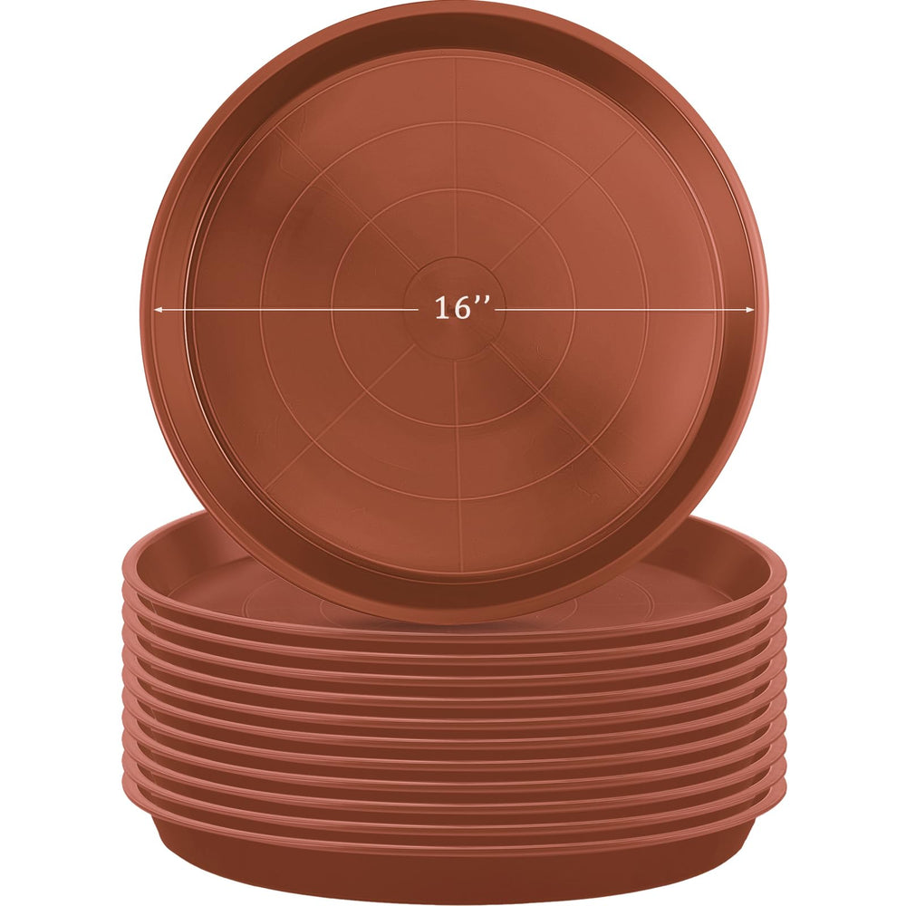 Eccliy front view of 16in red saucer protecting surface