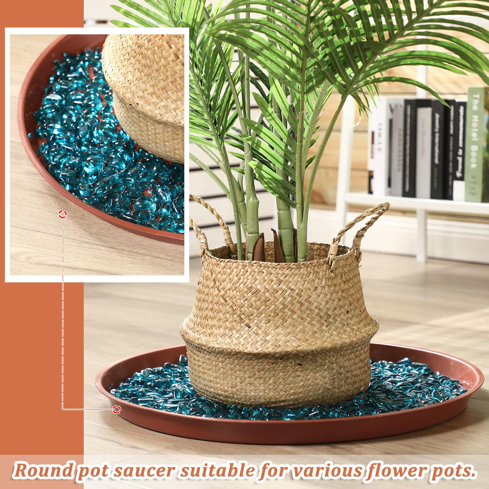 Eccliy saucer used on patio collecting water and preventing stains