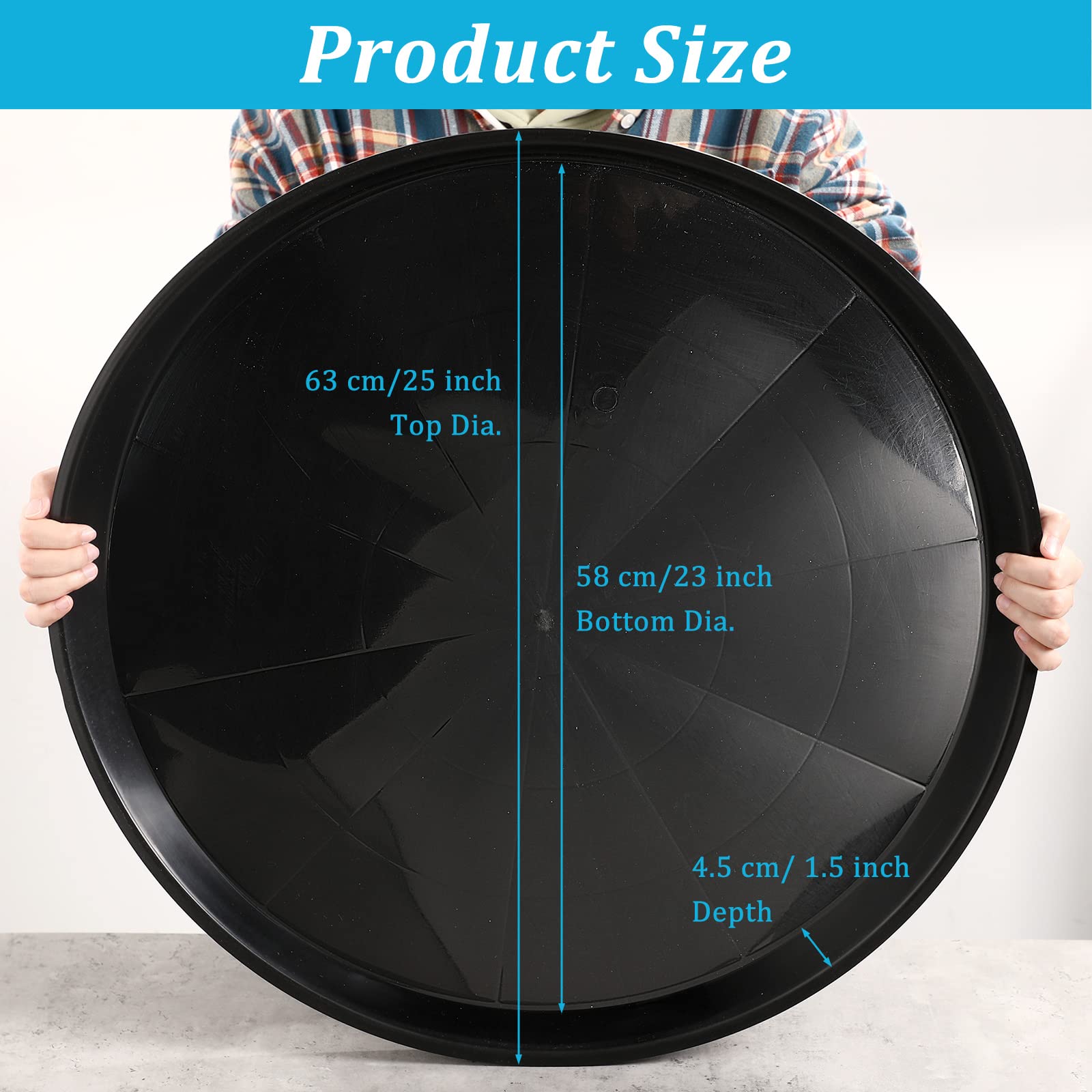 Eccliy close-up of saucer rim and depth for reliable water containment