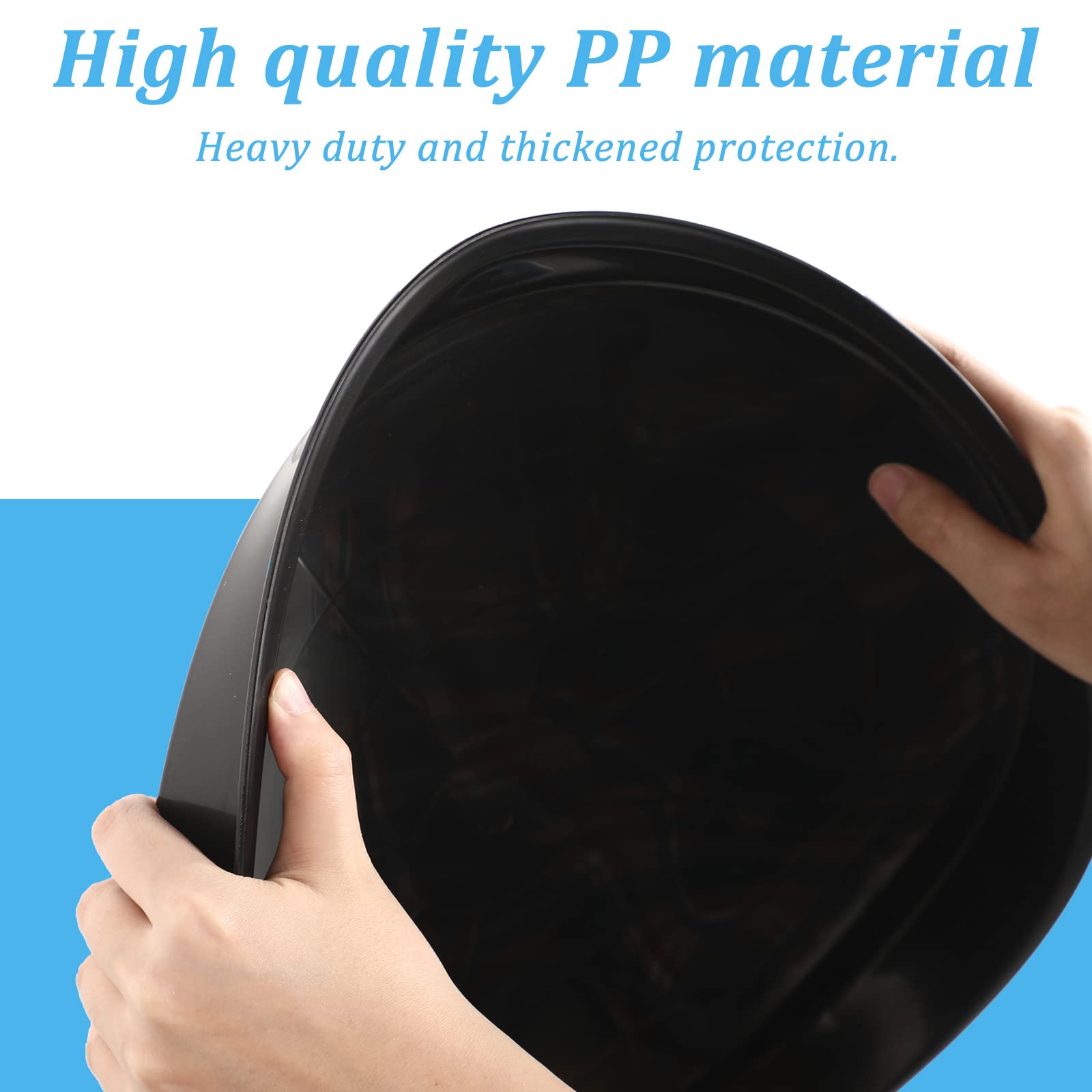 Eccliy side profile showing saucer depth and leakproof rim benefit