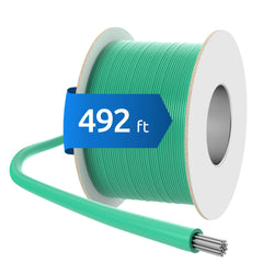 ECENCE spool front view showing 492ft boundary wire and easy handling benefit