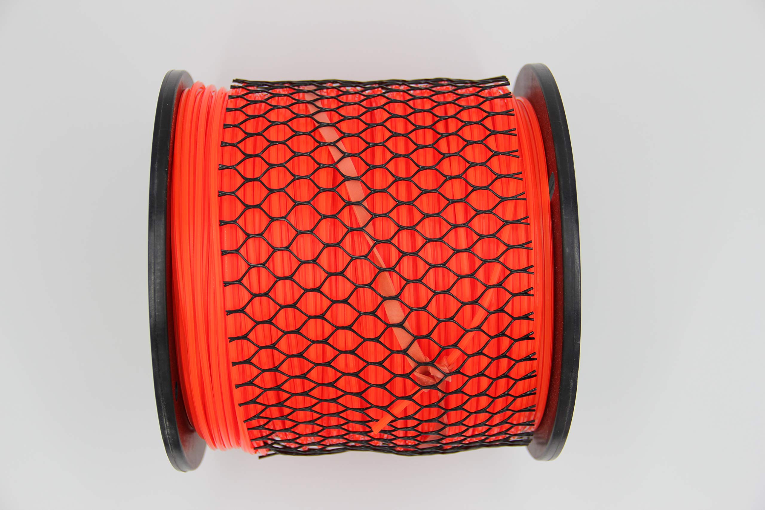 ECHO 3 lb spool beside hand for scale showing long-lasting supply