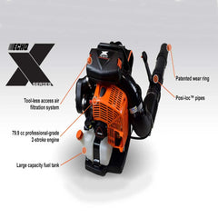 ECHO engine detail of 79.9cc X Series for durable, high-output performance