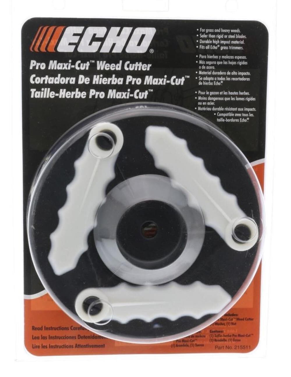 ECHO Pro Maxi-Cut Head front view showing durable high-impact construction and OEM fit