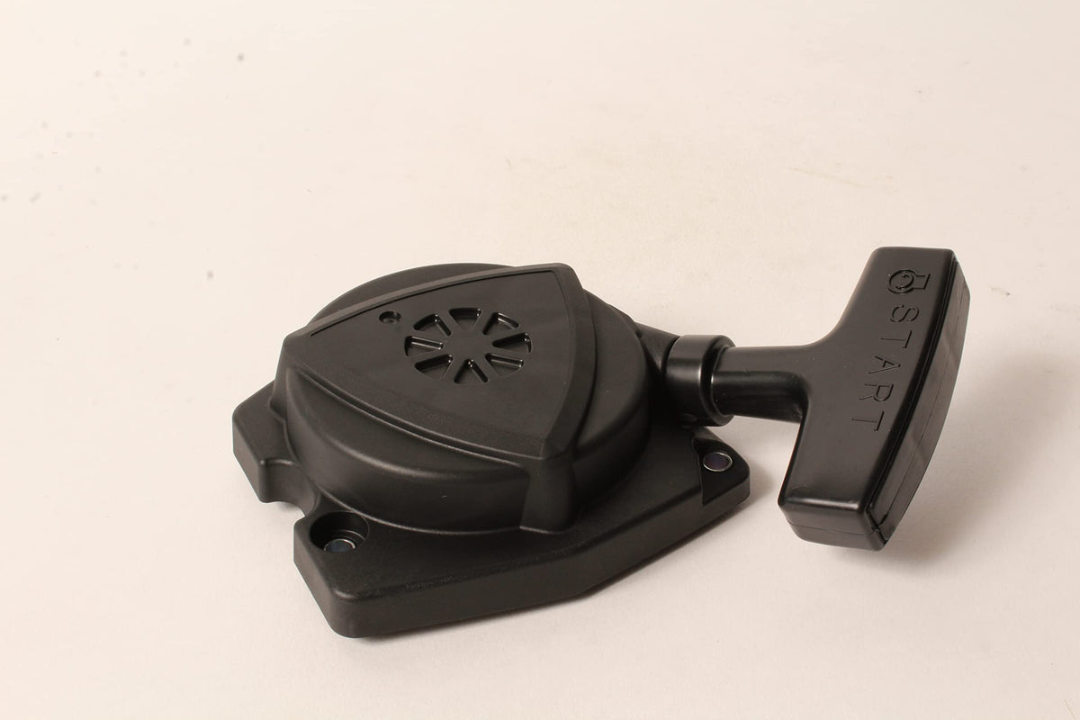 ECHO recoil starter front assembly showing mounting points and ready for swap, ensures correct fit