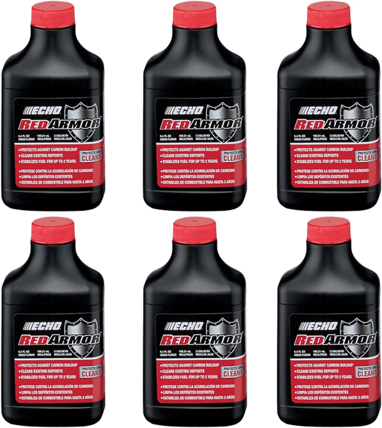 ECHO Red Armor front label showing bottle and mix instructions for accurate dosing