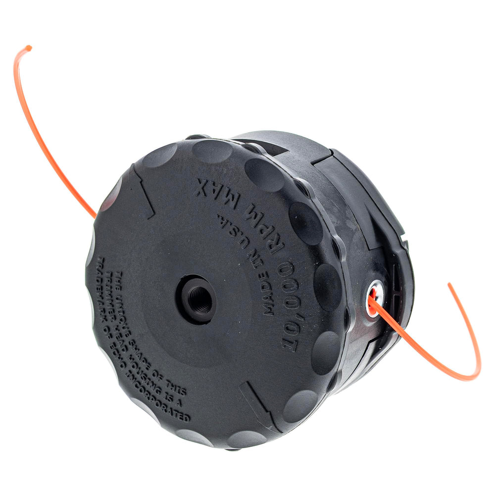 ECHO Speed-Feed 400 held in hand for scale showing compact size and easy handling