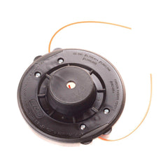 Close-up of spool and latch detail on ECHO head showing easy line access benefit