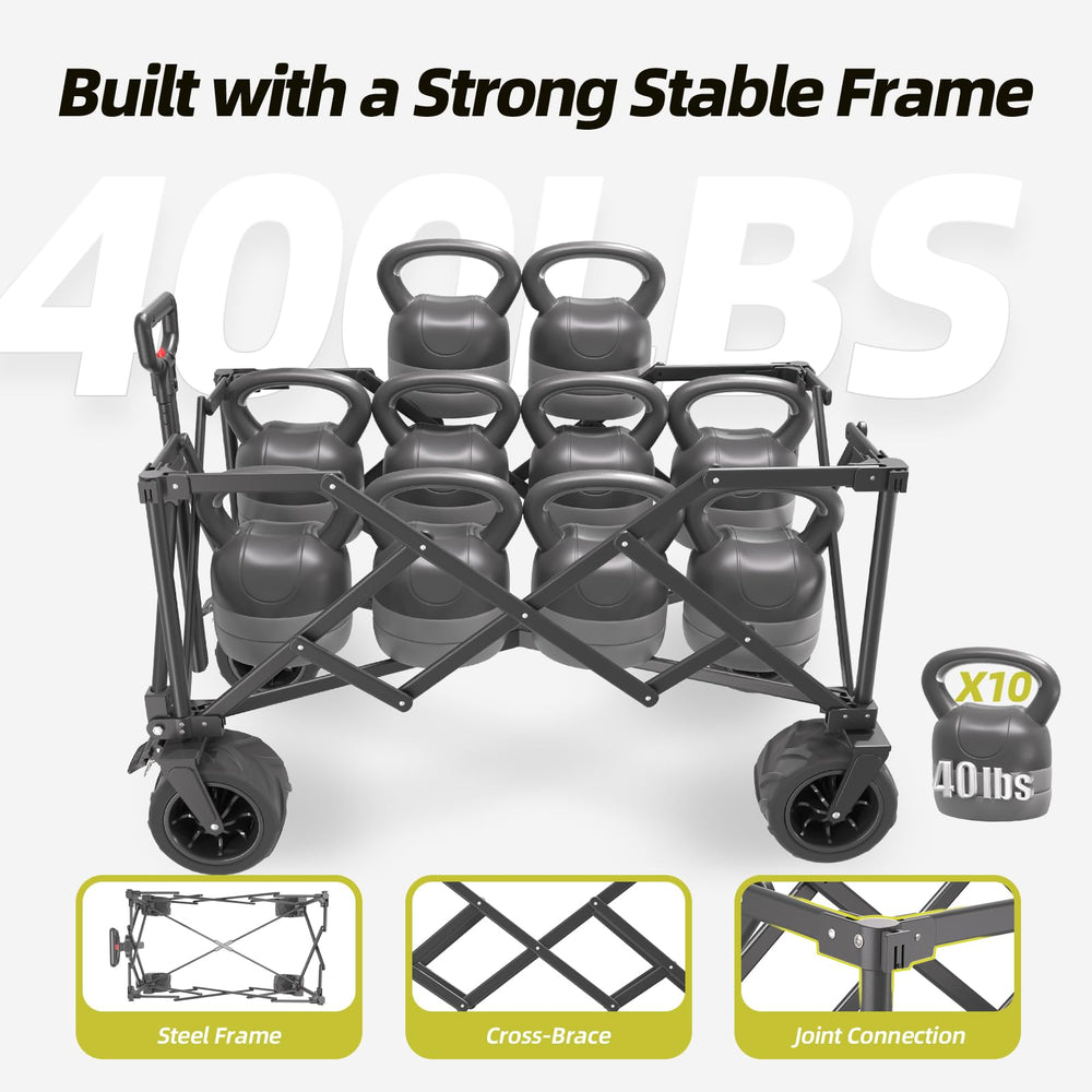 EchoSmile knobby 7-inch tires and axle for smooth all-terrain rolling
