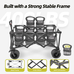 EchoSmile knobby 7-inch tires and axle for smooth all-terrain rolling