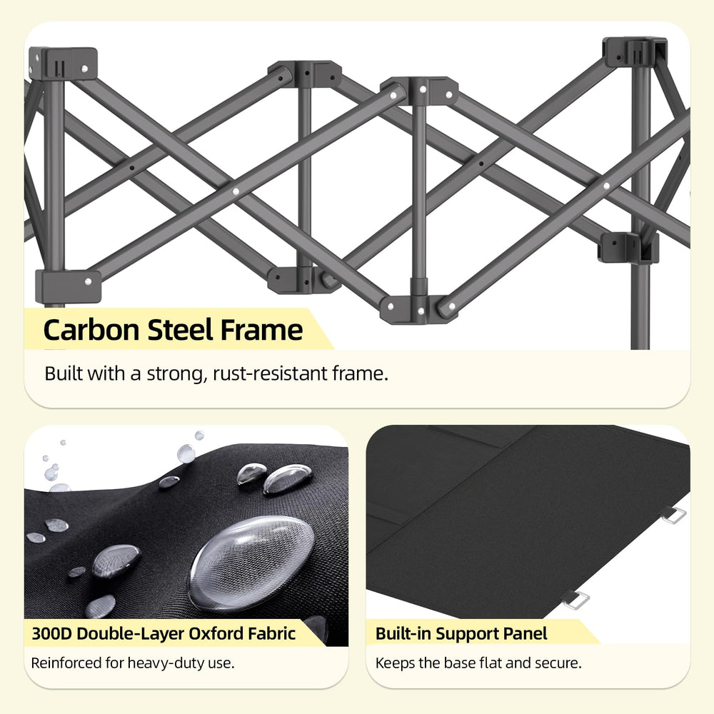 EchoSmile close-up of steel frame and durable fabric highlighting long-lasting construction