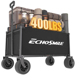 EchoSmile wagon front view showing roomy compartment and sturdy frame for easy hauling